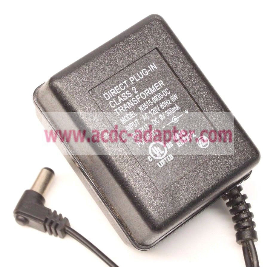 New Direct PLug in AC/DC N3515-0930-DC Power Adapter 120V AC 9VDC 300mA